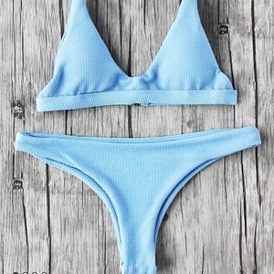 Baby blue bathing suit set